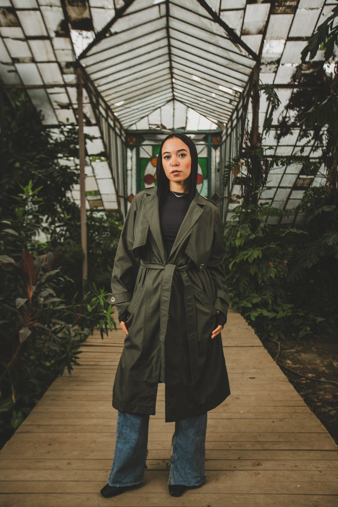 Eiffel Trench Coat - Olive