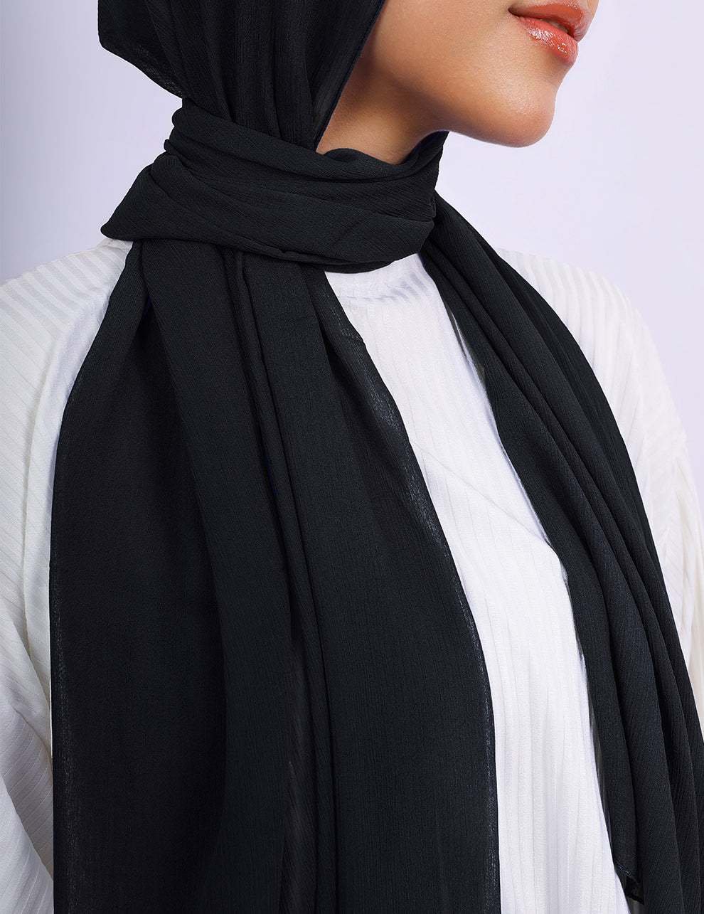 Everyday Crinkle Hijab- Black