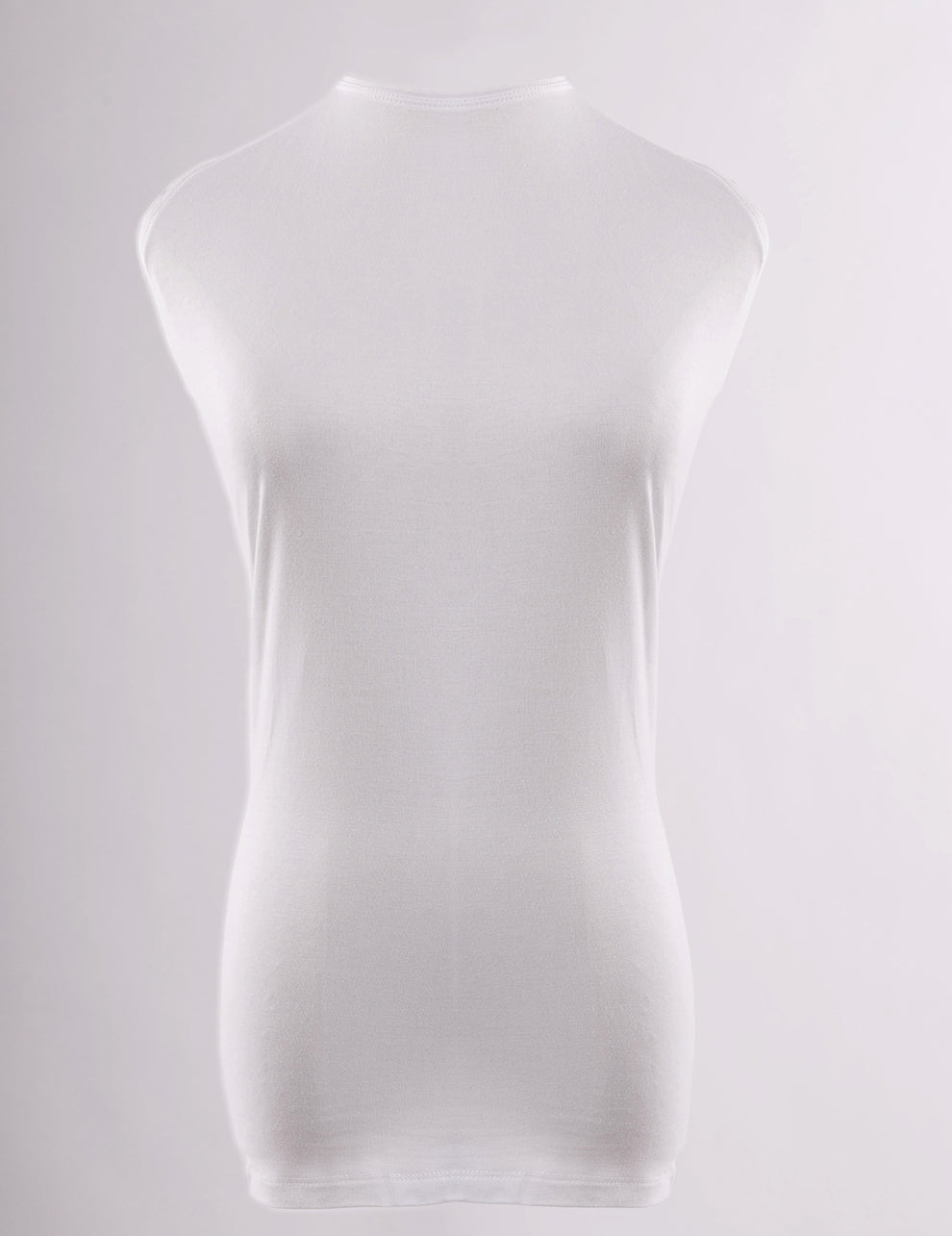 Cotton Undershirt Round Neck- White - Le Voile Americas