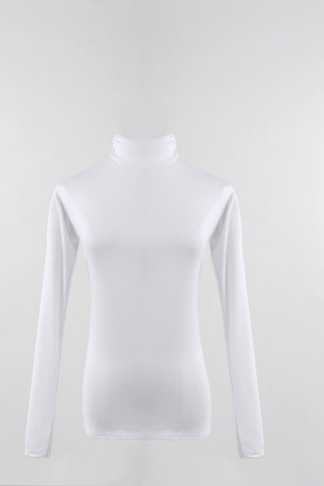 Cotton Undershirt Short Neck- White - Le Voile Americas