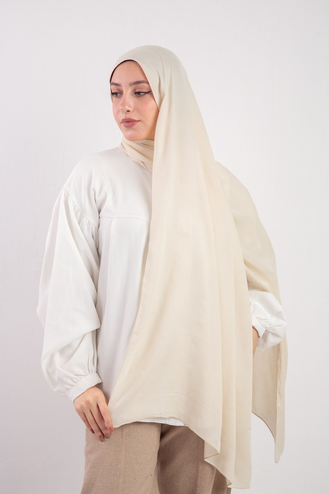 Elegance Modal Hijab -Light Beige