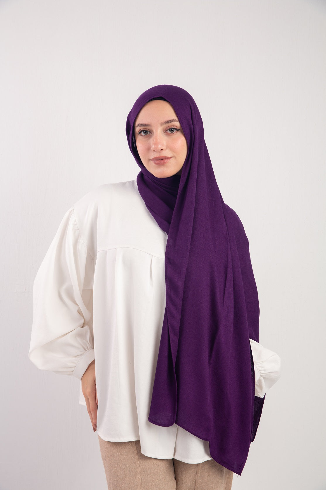 Elegance Modal Hijab -Plum