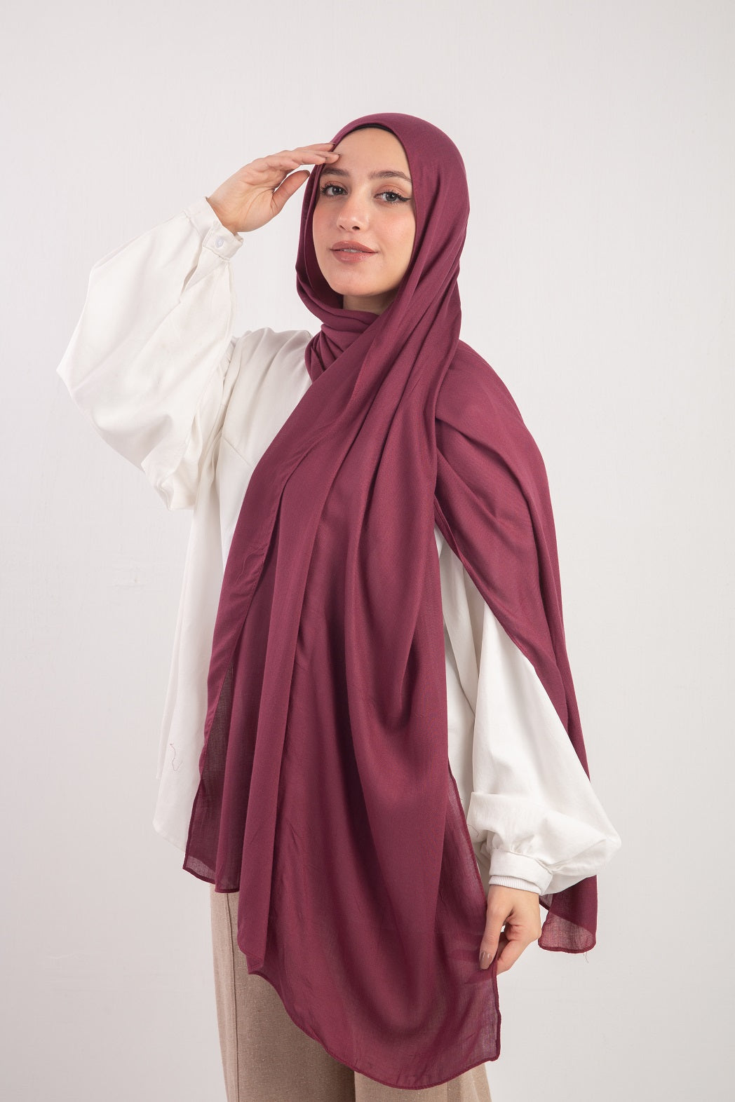 Everyday Modal Hijab-  Dusty Maroon