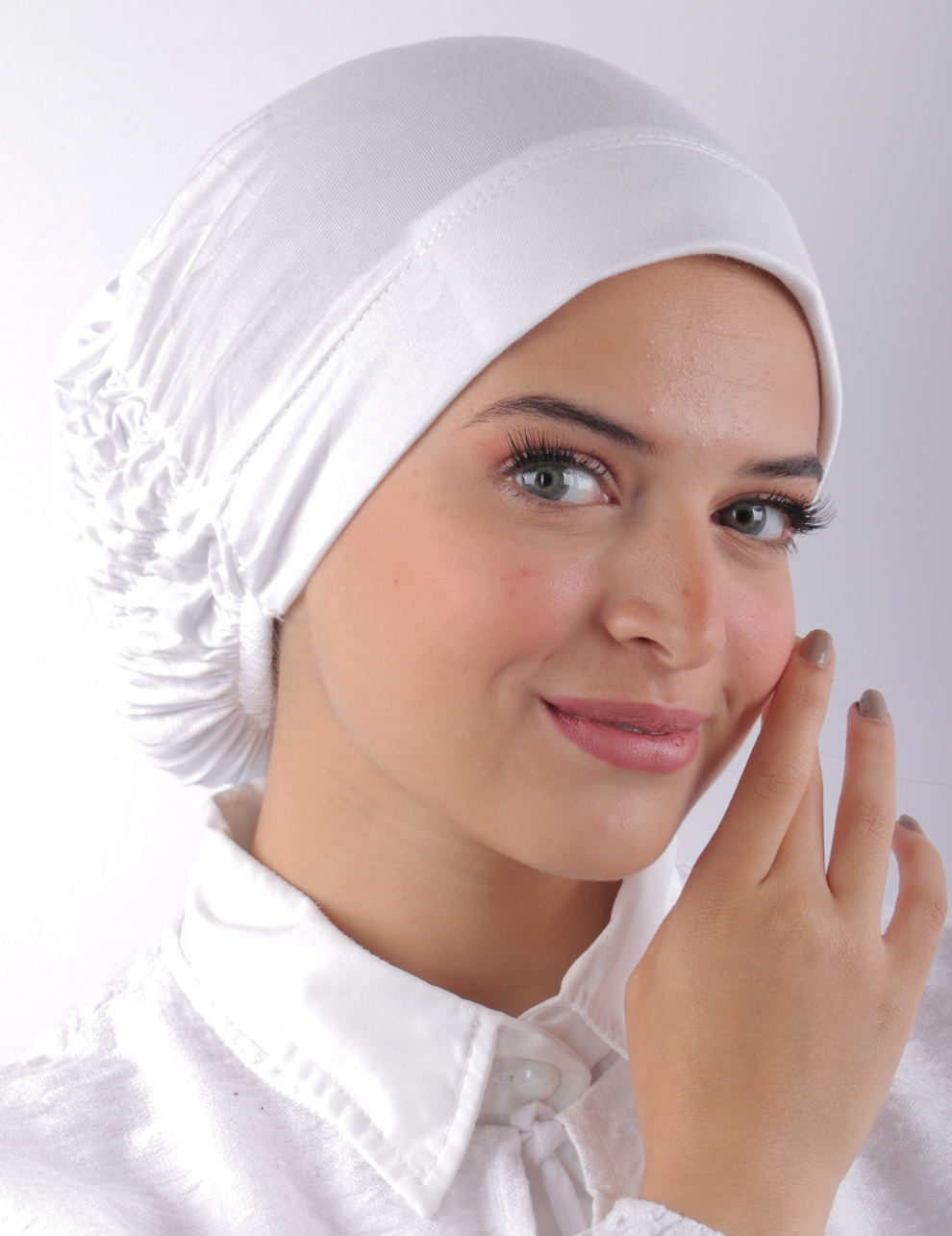 Cotton Kuwaiti Underscarf - White