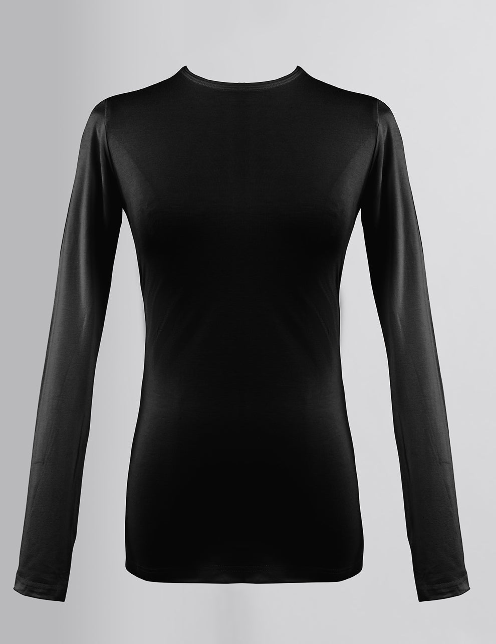 Cotton Undershirt Round Neck- Black - Le Voile Americas