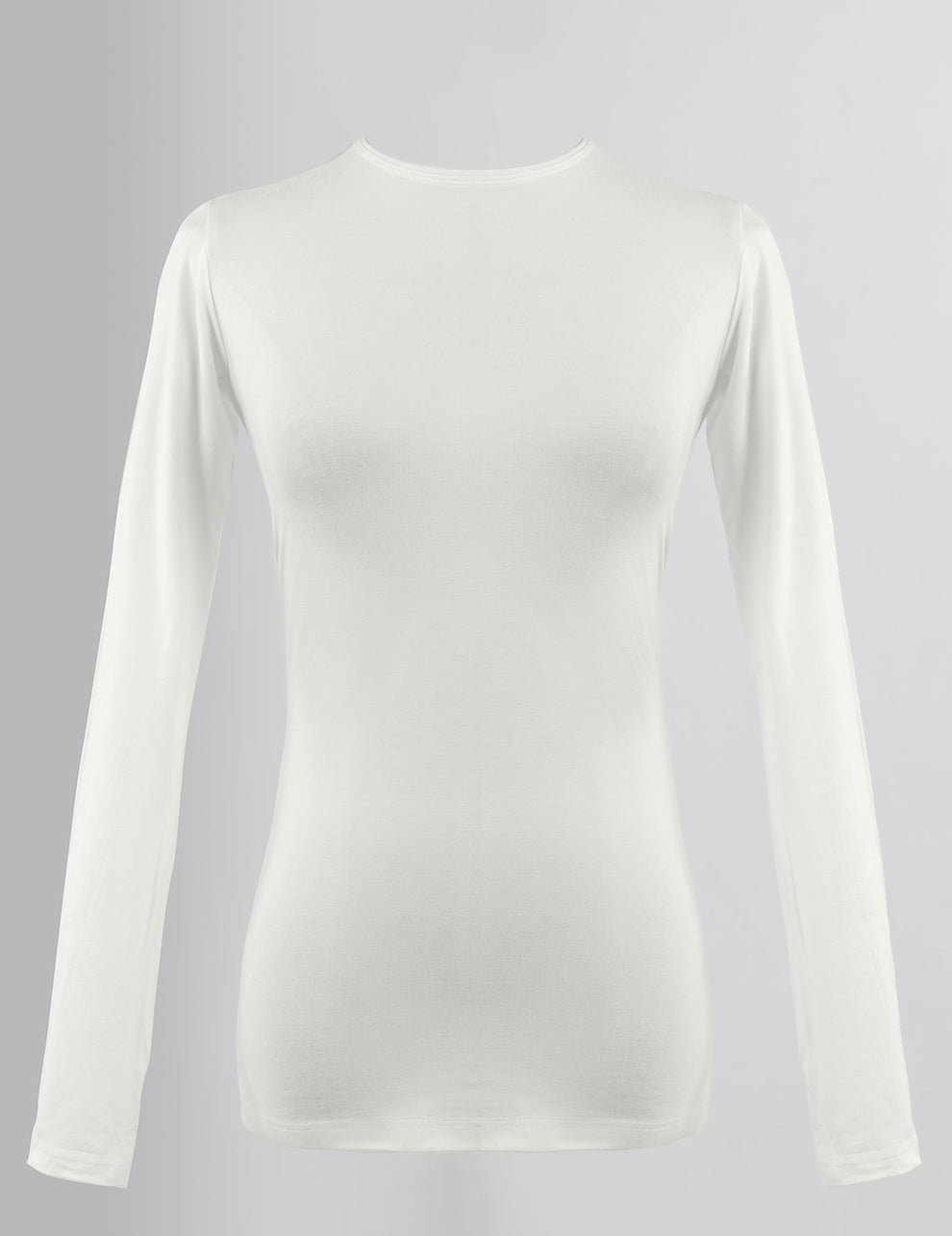 Cotton Undershirt Round Neck- Off White - Le Voile Americas