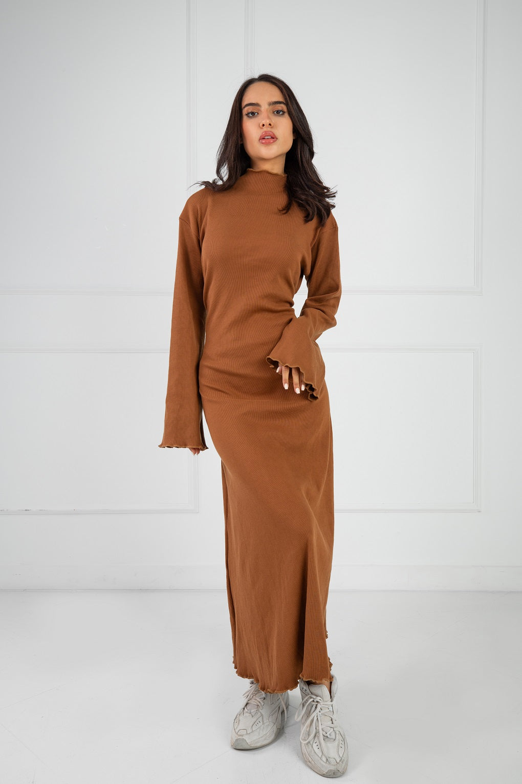 Shapely Dress - Cinnamon Brown