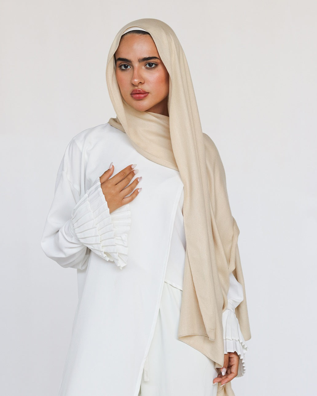 Elegance Modal Hijab -Light Beige