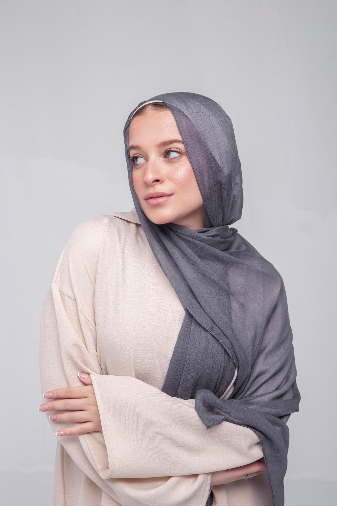 Crinkle Modal Hijab - Steal