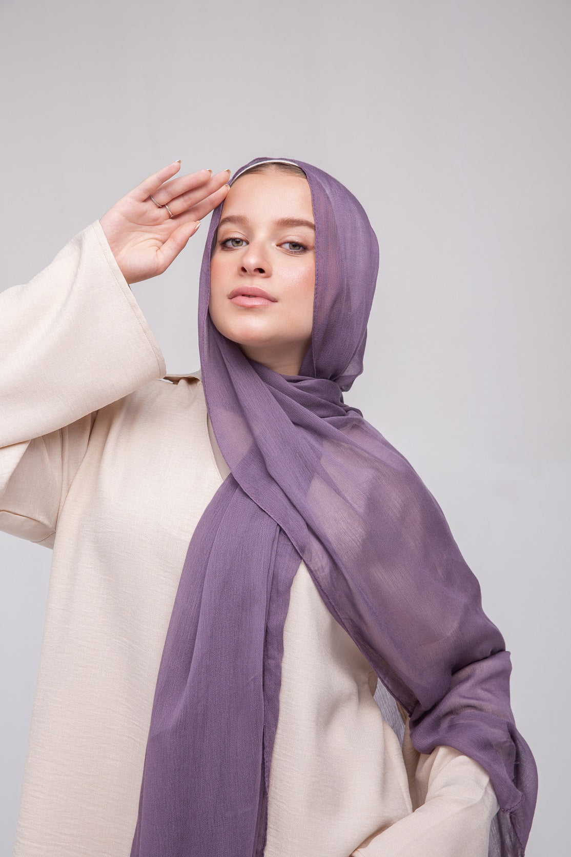 Crinkle Modal Hijab - Flint Grey