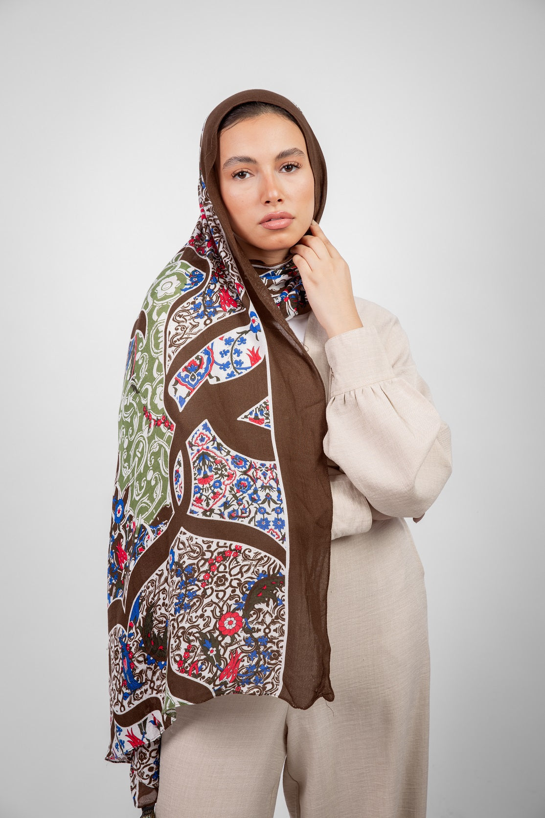 Cutesy Modal Scarf - Brown