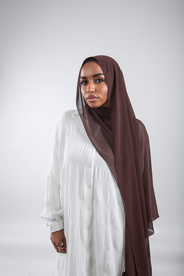 Essential Chiffon Hijab-Dark Brown