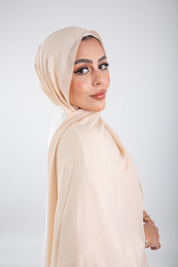 Essential Chiffon Hijab-Light Beige