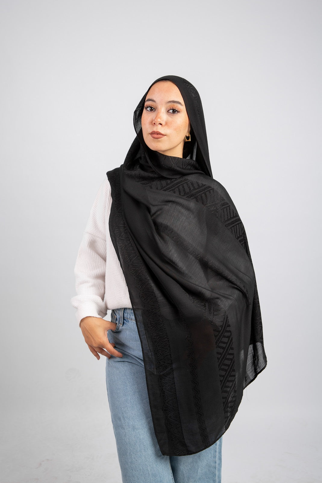 Modal Embroidered - Black