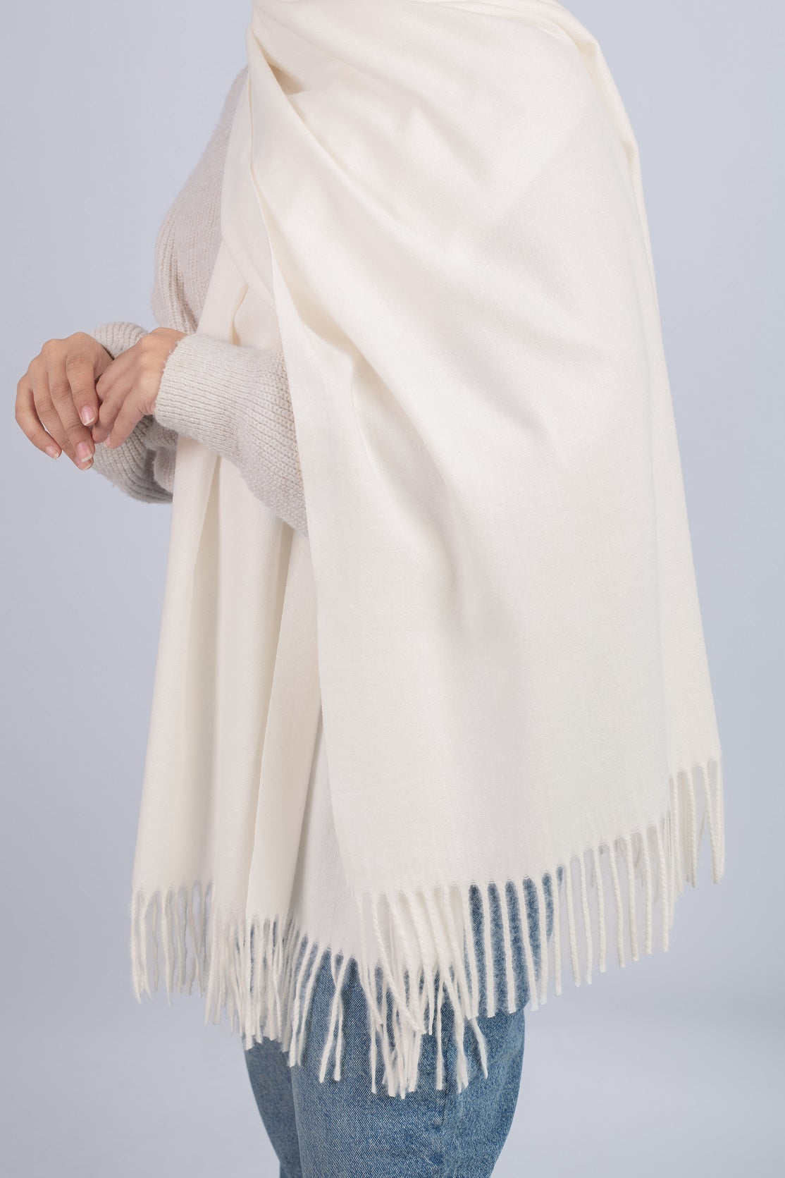 Plain Shawl - Off White