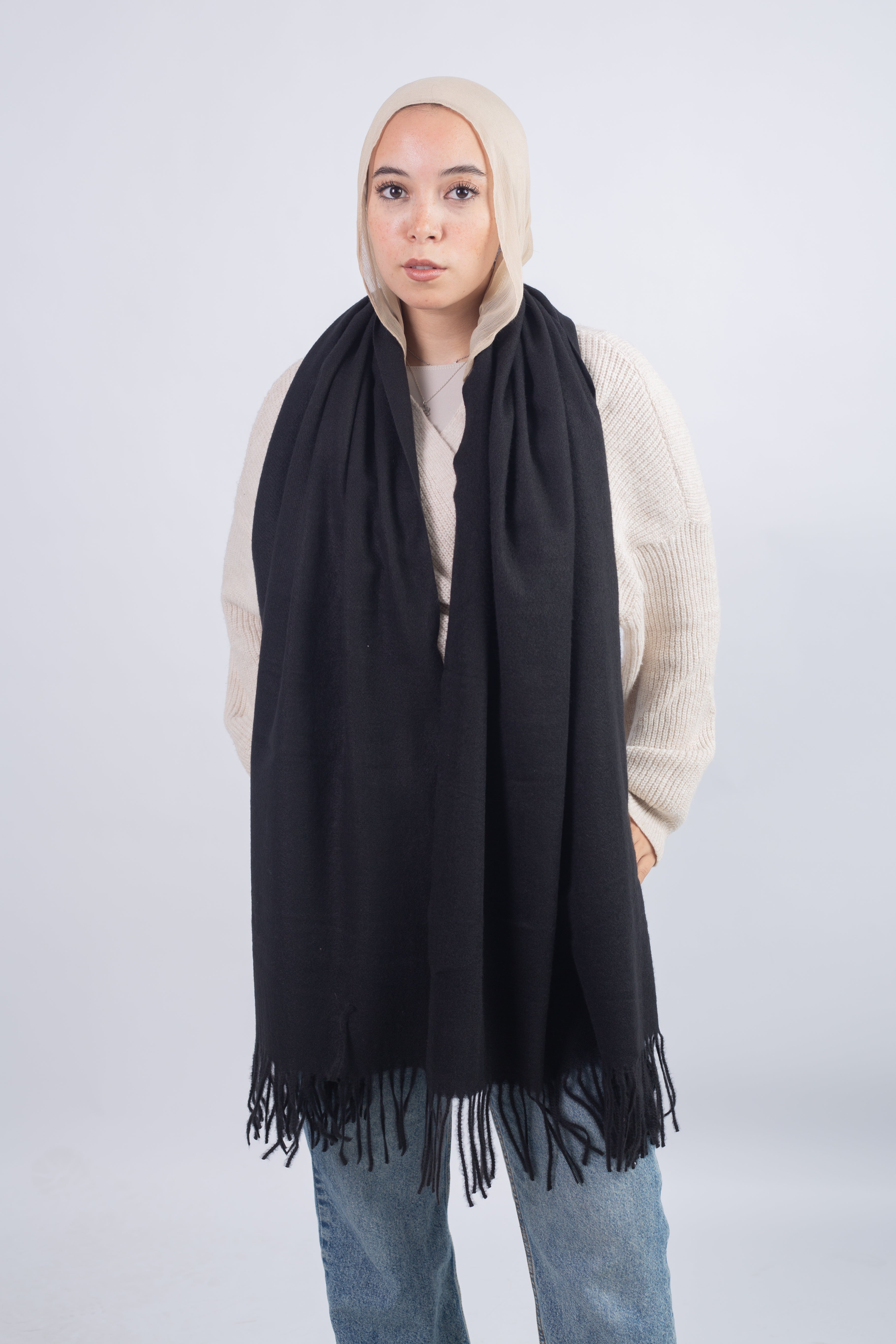 Plain Shawl - Black