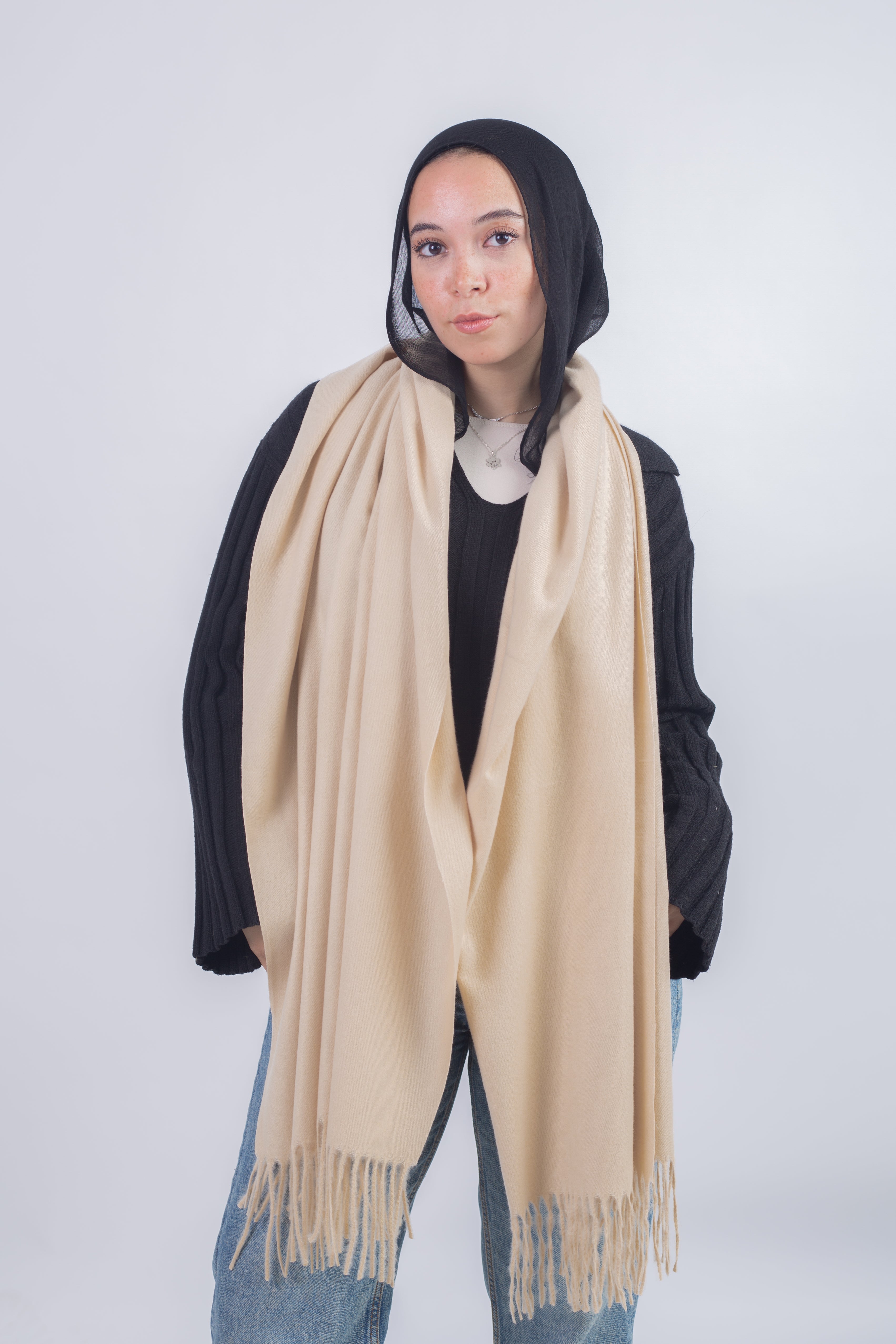 Plain Shawl - Beige