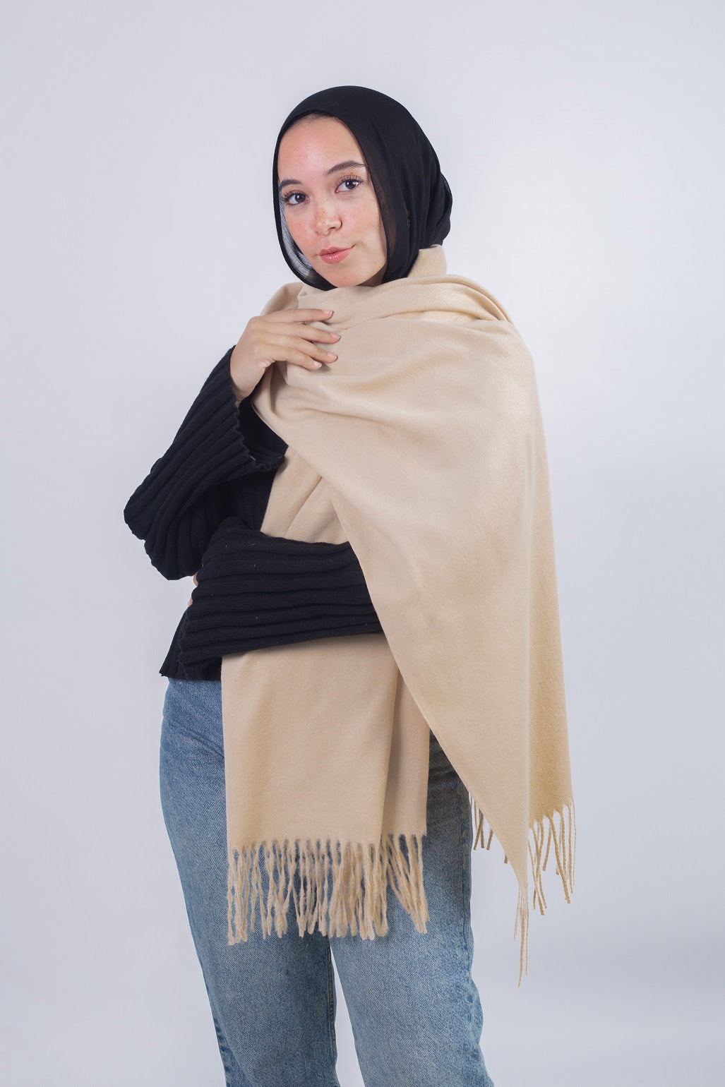 Plain Shawl - Beige