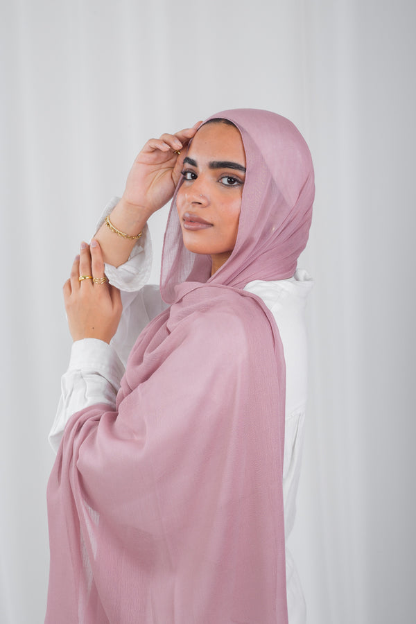 Crinkle Modal Hijab - Lilac