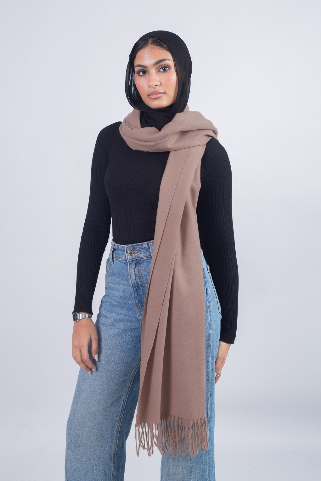 Plain Shawl - Cafe