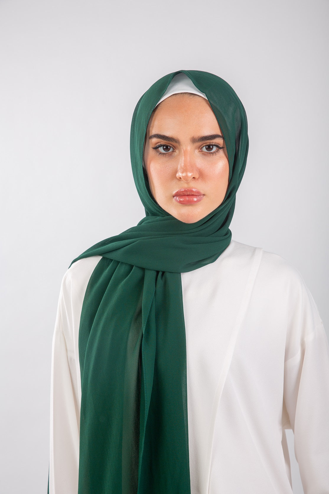 Essential Chiffon Hijab-Pine Green