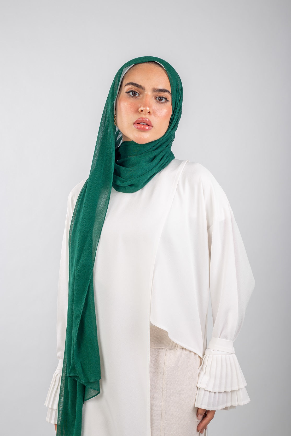 Crinkle Modal Hijab -Petrol