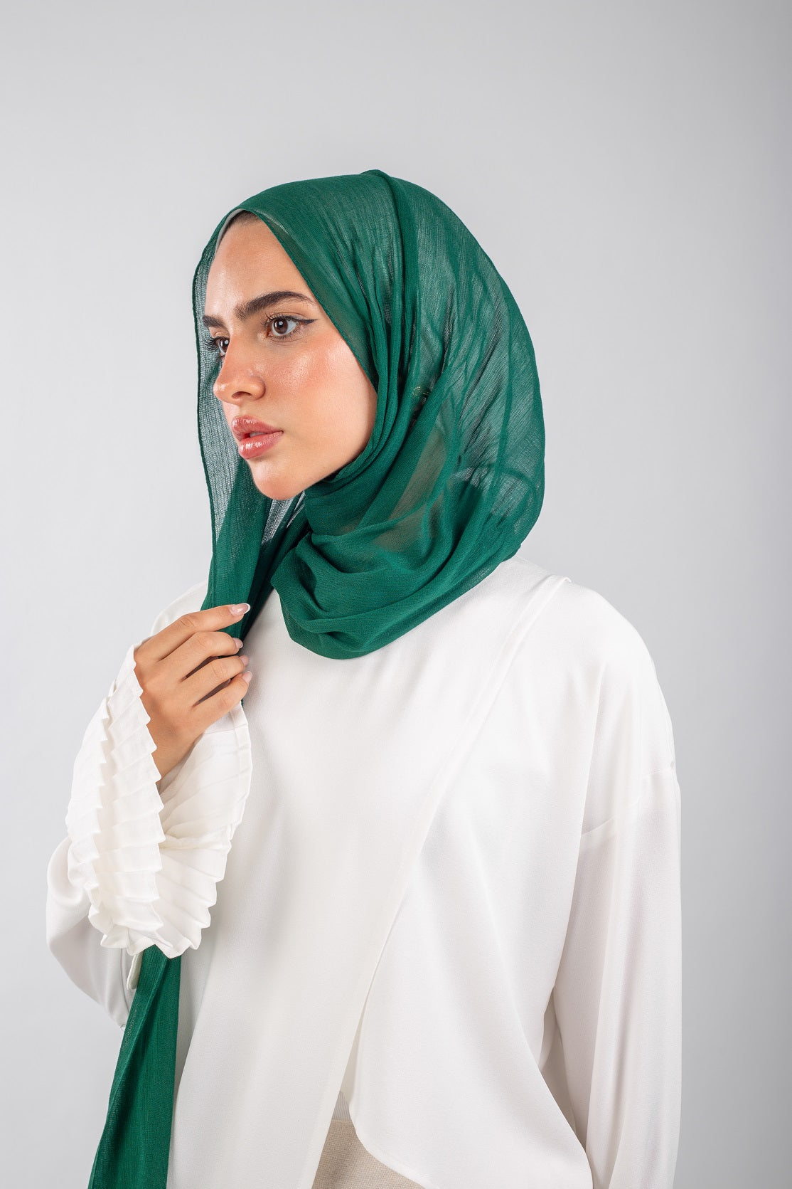 Crinkle Modal Hijab -Petrol