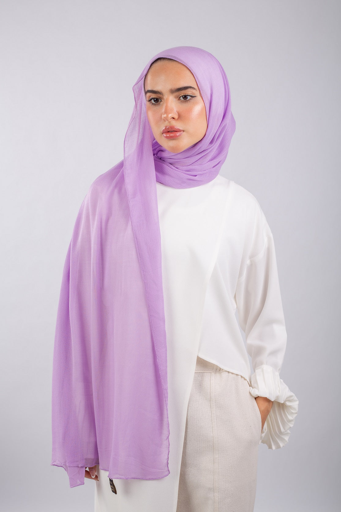 Crinkle Modal Hijab - Lavender