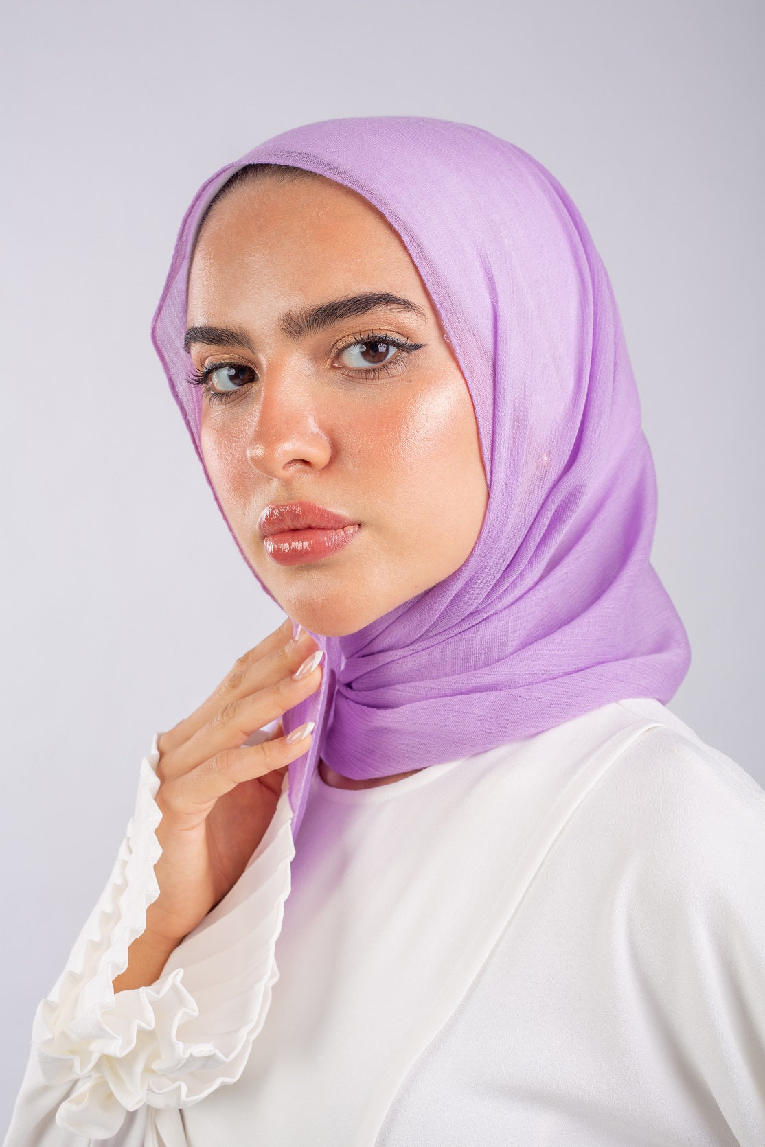 Crinkle Modal Hijab - Lavender