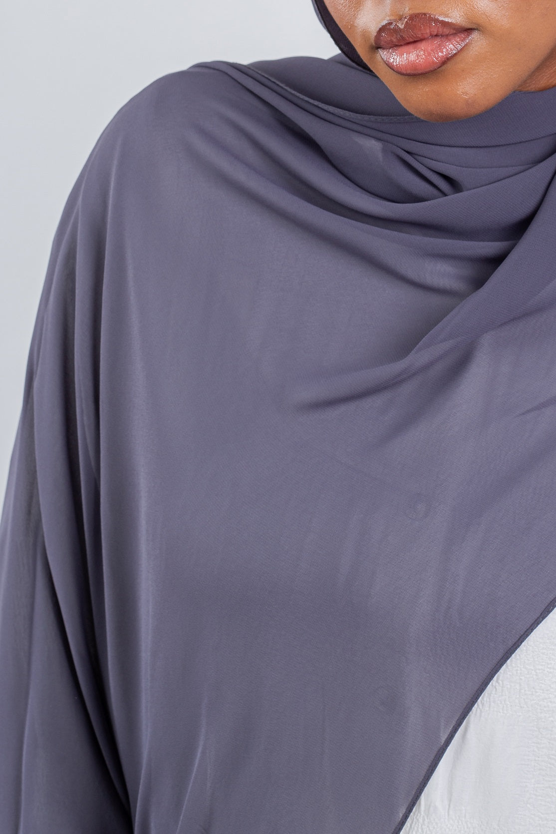 Essential Chiffon Hijab-Slate Grey