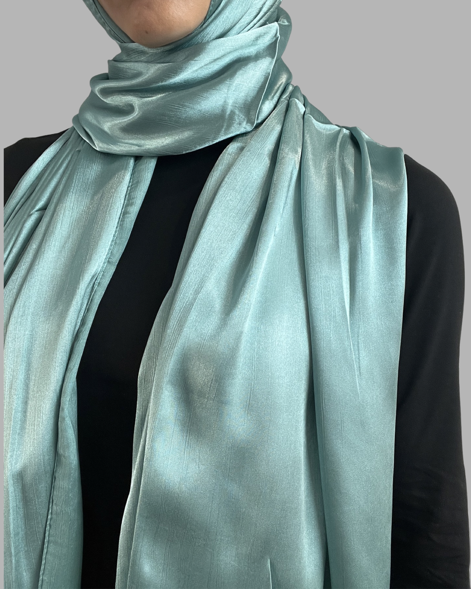 Perfect Satin Crinkle Hijab - Teal